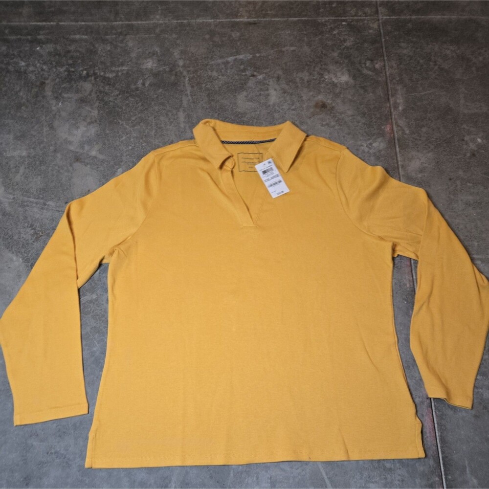 Charter Club Cotton Honey Glaze Johnny Collar Long-Sleeve Size XXL